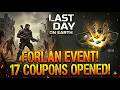 I opened 17 coupons in the forlan Event you're not going to believe the rewards_ Last Day On Earth.
