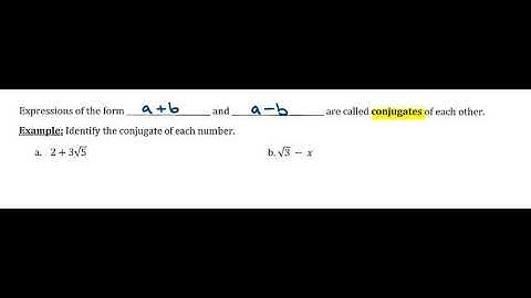 Definition of a Conjugate