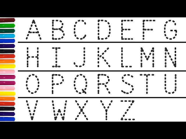 めぐページABC Abcd Drawing and colouring // a to z writing // Colouring