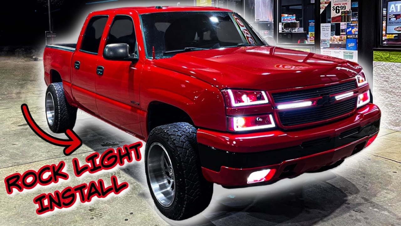 INSTALLING extremely BRIGHT LED Rock Light KIT 2005 Chevy Cateye