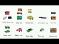 LEARN TRANSPORT AND VEHICLES VOCABULARY KIDS