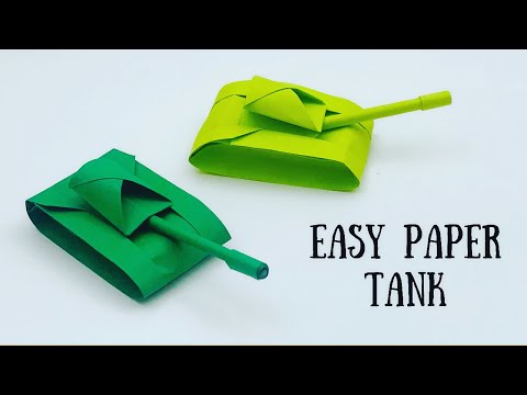 How To Make Easy Paper Toy TANK For Kids / Nursery Craft Ideas / Paper Craft Easy / KIDS crafts