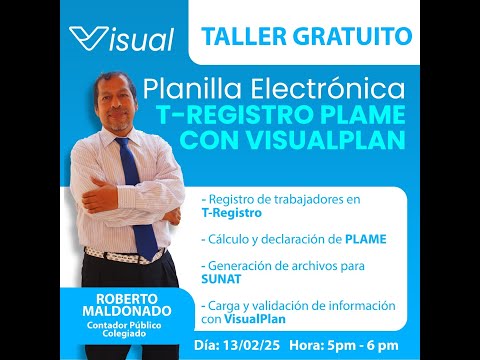 VisualPlan - Planilla Electrónica T-Registro y PLAME Parte 2