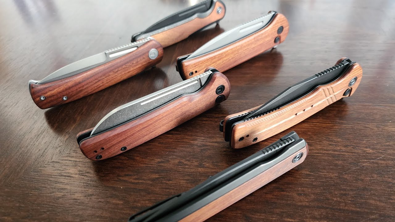 When every Knife is Unique (wood handled Civivi knives, and GAW)