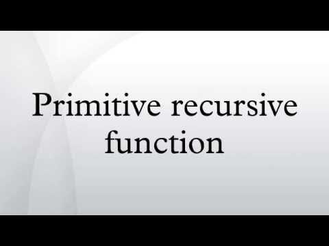 Primitive recursive function - YouTube