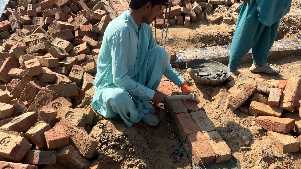 Amazing Bricklaying Work in UK | Skilled Mason Channai Design 🧱🔥