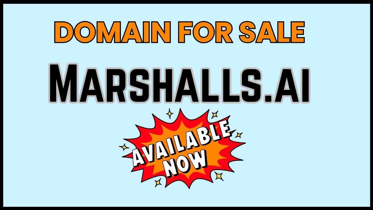 Marshalls.ai Domain For Sale [Premium .Ai Domain. Millions Monthly Search]