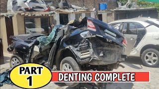: Total loss  corolla Part 1 Denting Completed ...