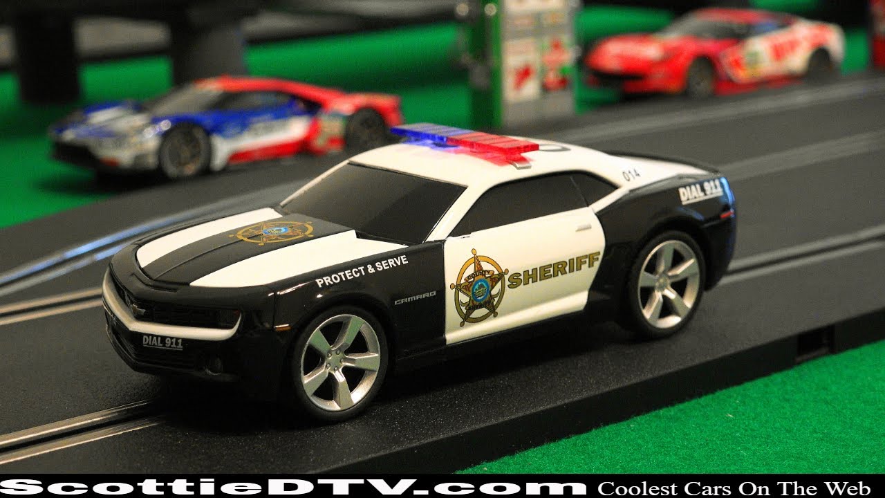 Carrera Digital 132 Chevrolet Camaro Cop Car ScottieDTV International  Raceway - YouTube