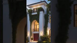 Luxury Mediterranean Villa With Lush Greenery & Elegant Design.