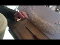 Hand carving a limestone oak leaf swag