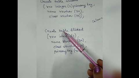 Lecture -16 Diff between column and table level constraints