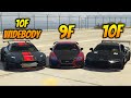 10F VS 9F VS 10F Widebody DRAG RACE | GTA Online