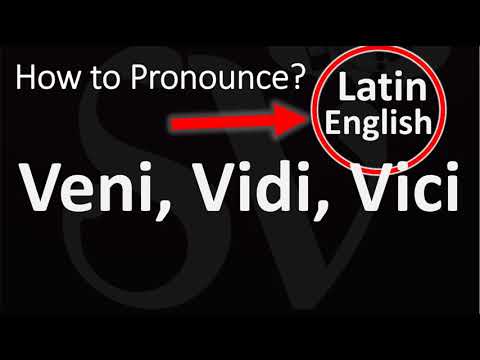 How to Pronounce Veni, Vidi, Vici? | Latin VS ENglish