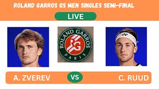 A.ZVEREV vs C.RUUD - ROLAND GARROS MEN SINGLES SF-LIVE-PLAY-BY- PLAY- LIVE STREAM - TENNIS TALK