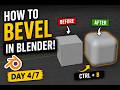 Blender Beginner Series Day 4 - How to Bevel in Blender! (34 Seconds)