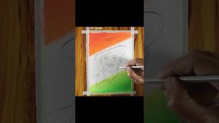Bhagat Singh drawing with Oil pastel #drawing #bhagatsingh #bhagat Full video on channel #shorts screenshot 1