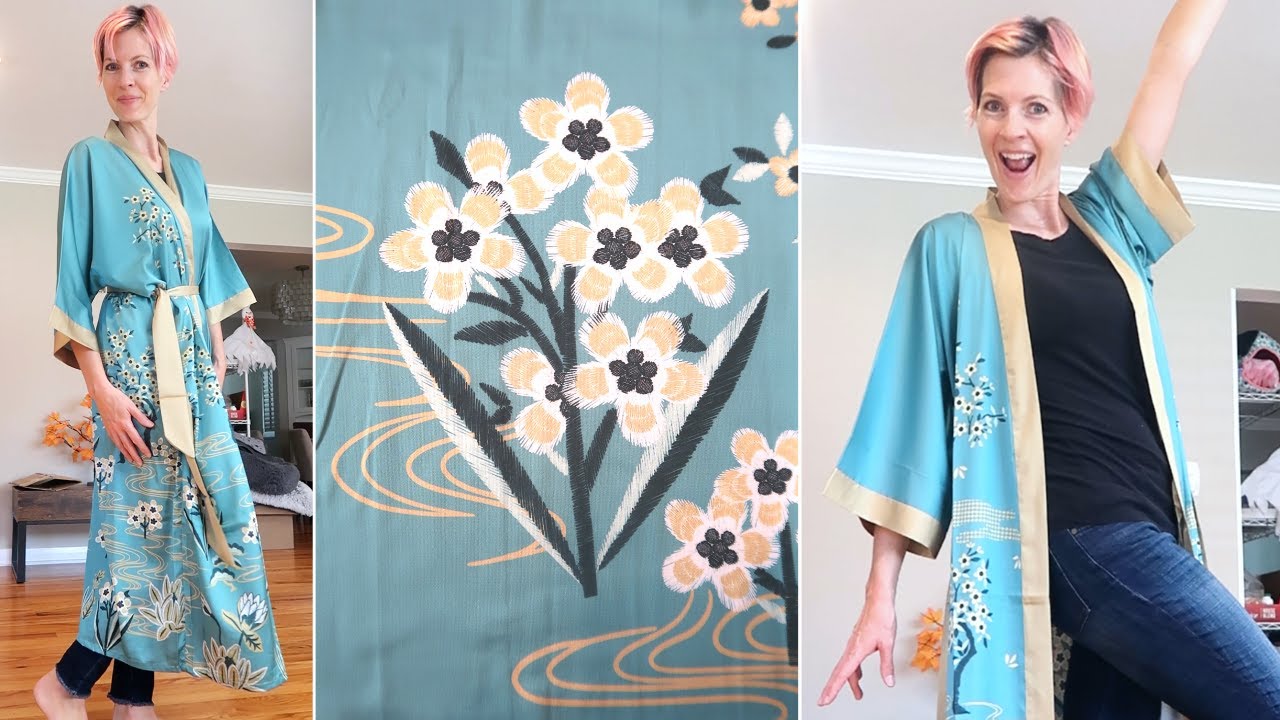 Silky Japanese Kimono Robe