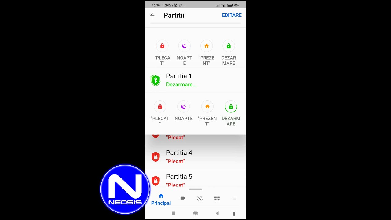 DSC NEO & DSC PRO - App. Connect Alarm in sisteme partitionate - Neosis.ro
