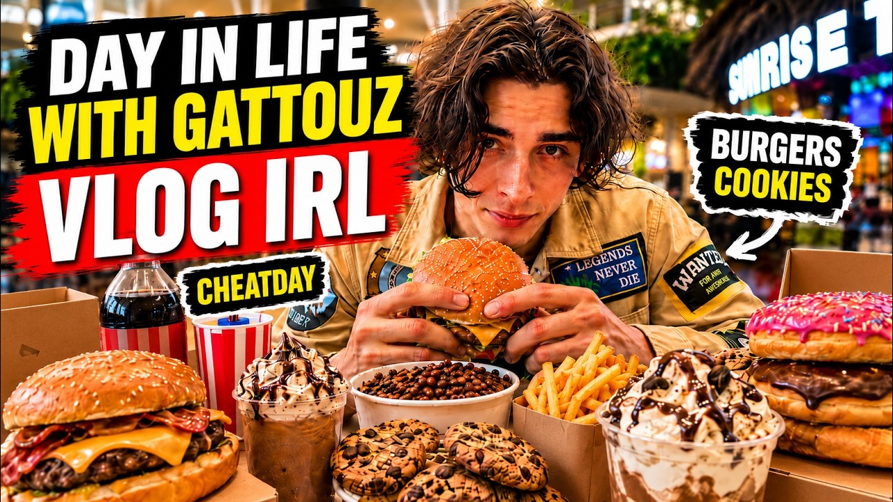 Day in Life with Gattouz… BUT It’s a CHEAT DAY 🍔🍪