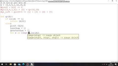 Quicksort Algorithm via Recursion(Python Programming)
