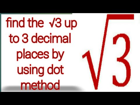Simple Tric To Find The Square Root Of 3 Up To 3 Decimal Places By Using Dot Method Sri Pragna Youtube