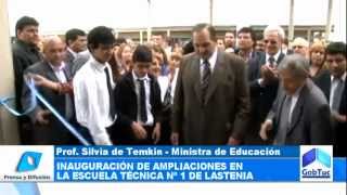 Inauguración de ampliaciones en la esc. Técnica Lastenia - Gobierno de Tucumán