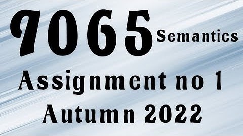 AIOU Code 9065 Solved Assignment No.1 Autumn 2022 #aiou #aiousolveassignments