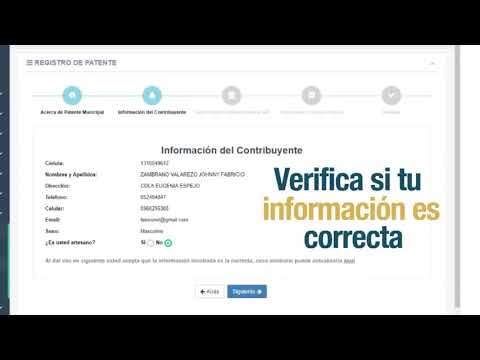 Portal en línea - Registro y actualización de patente