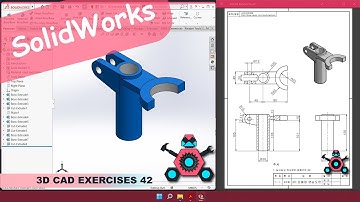 SolidWorks | 3D CAD EXERCISES 42 | StudyCadCam | Solution Tutorial |