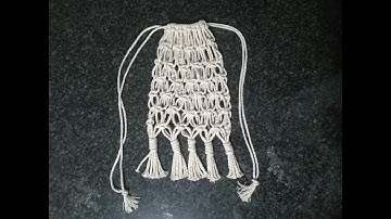 Drawstring Macrame Bag