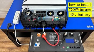 how to install 48V inverter with a 100Ah battery, Complete installation