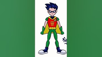 Robin Drawing Timelapse #teentitans #robin #dickgrayson #nightwing #batman #dc #cartoonnetwork #art