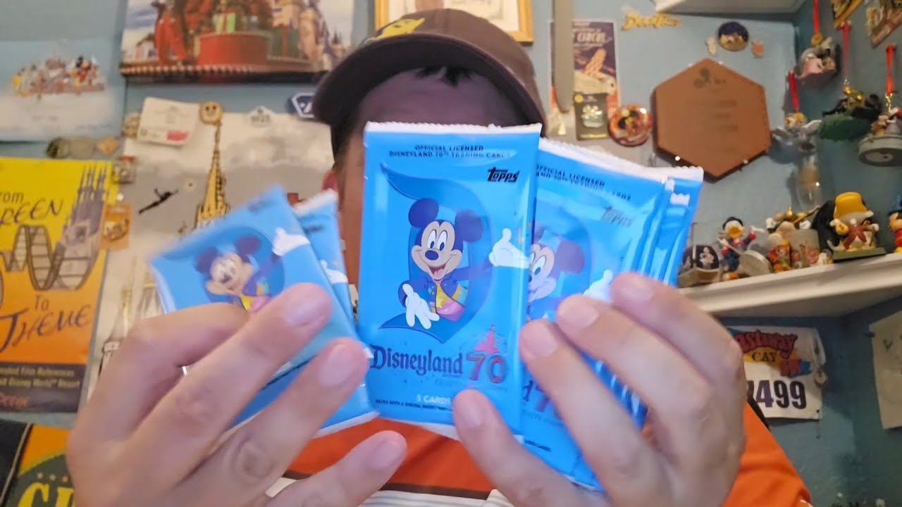 Unboxing Disneyland 70th Topps Cards - YouTube