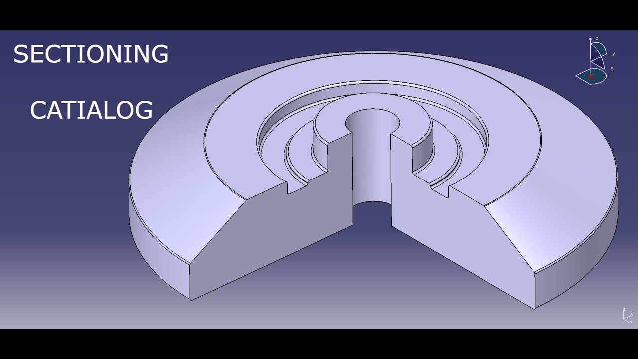 Sectioning with Shaft CATIA V5 CATIALOG YouTube