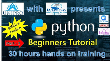 #3 Python Tutorial for Beginners in English & Tamil |  Full Course 30 hours | Part -3