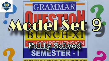 Class XI • Sem - 1 • MCQ Series • Model Set - 9 • Duff & Dutt Question Bunch Solution