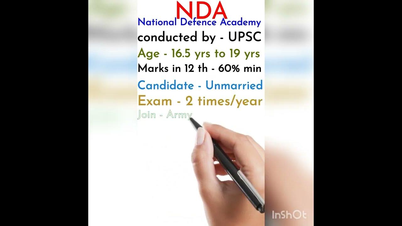 NDA Age subject eligibility_criteria , National Defence Academy