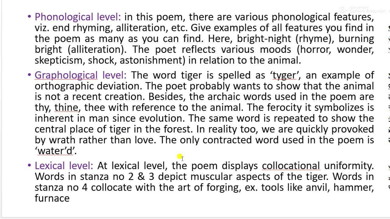 how to analyse a poem a level