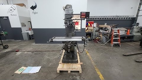 Bridgeport J Head Vertical Mill, With:  2 Axis DRO, X Axis Power Feed