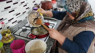 Tavuk etli pirinç pilavı tarifi Şadiye anne yemekleri