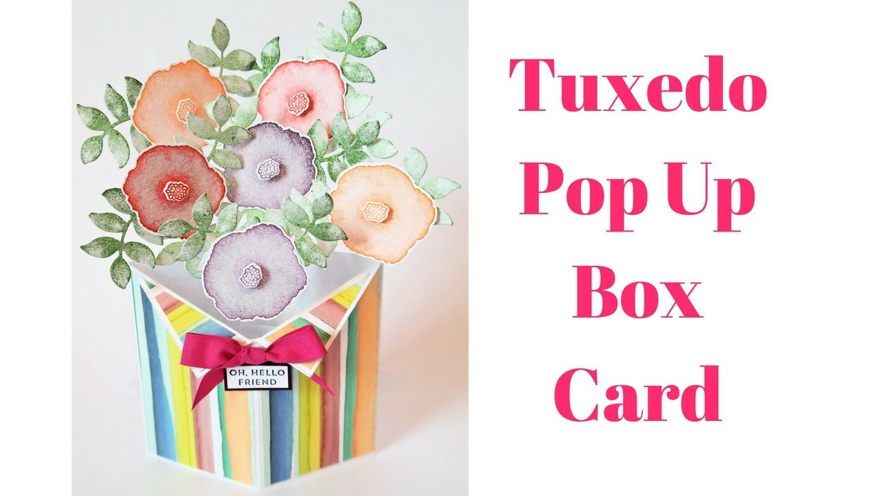 oh so eclectic tuxedo pop up box card tuxedo template card making