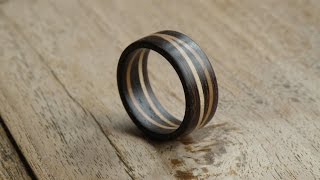 Woodturning - Double maple ring