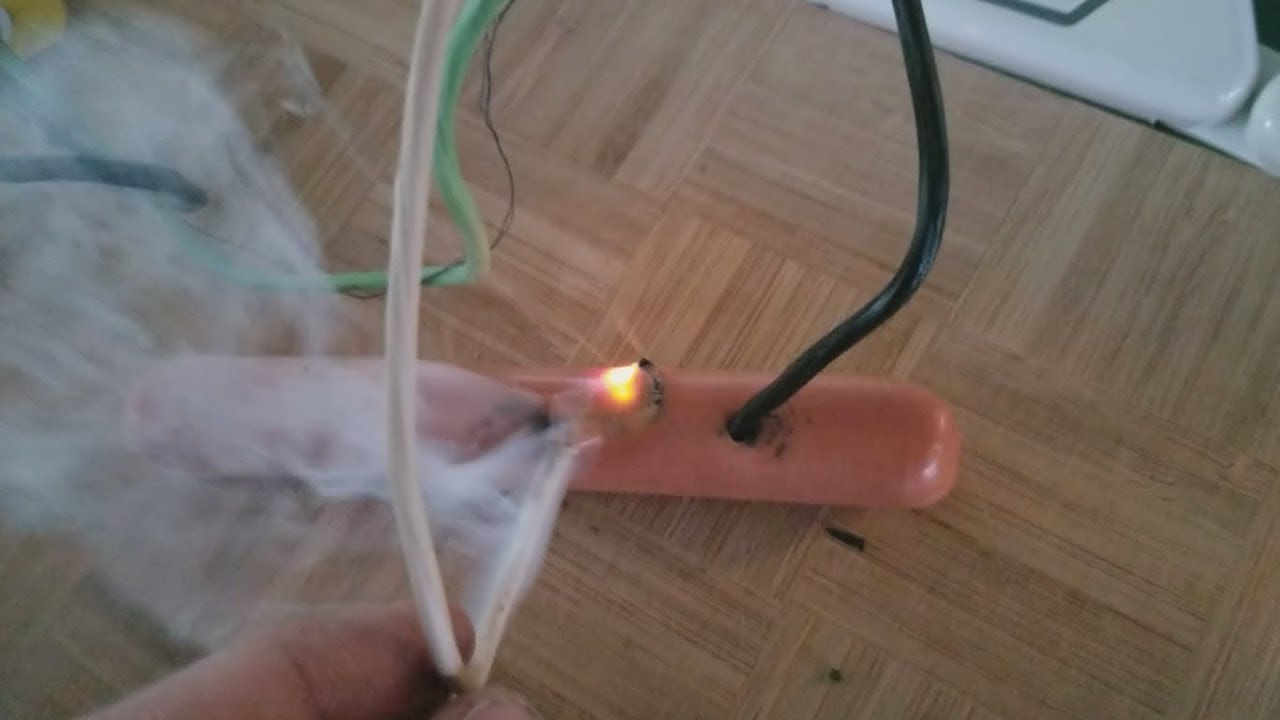 Cooking a hotdog with electricity! YouTube