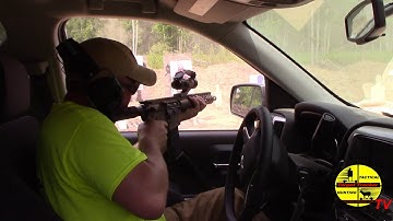 VEHICLE EPISODE 3 Vehicle Dynamics AR15 PISTOL on Target Tracker Moving Target Sytems