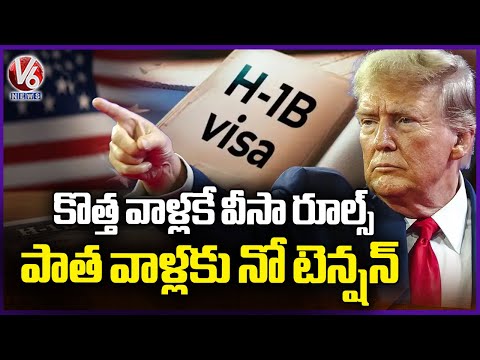 US Clarifies on H-1B Visa Fees: White House Secretary | V6 News - V6NEWSTELUGU