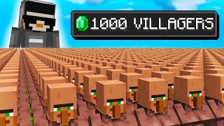 I Made a 1000 Villager ARMY in Minecraft...