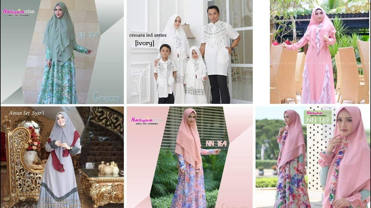 Baju Gamis Terbaru 2019 Syari dan Baju Keluarga Lebaran Sekarang Ini