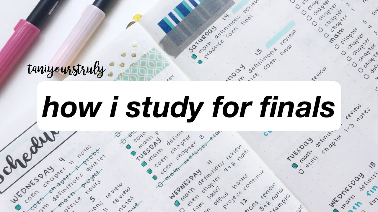 how i study for finals ♡ - YouTube