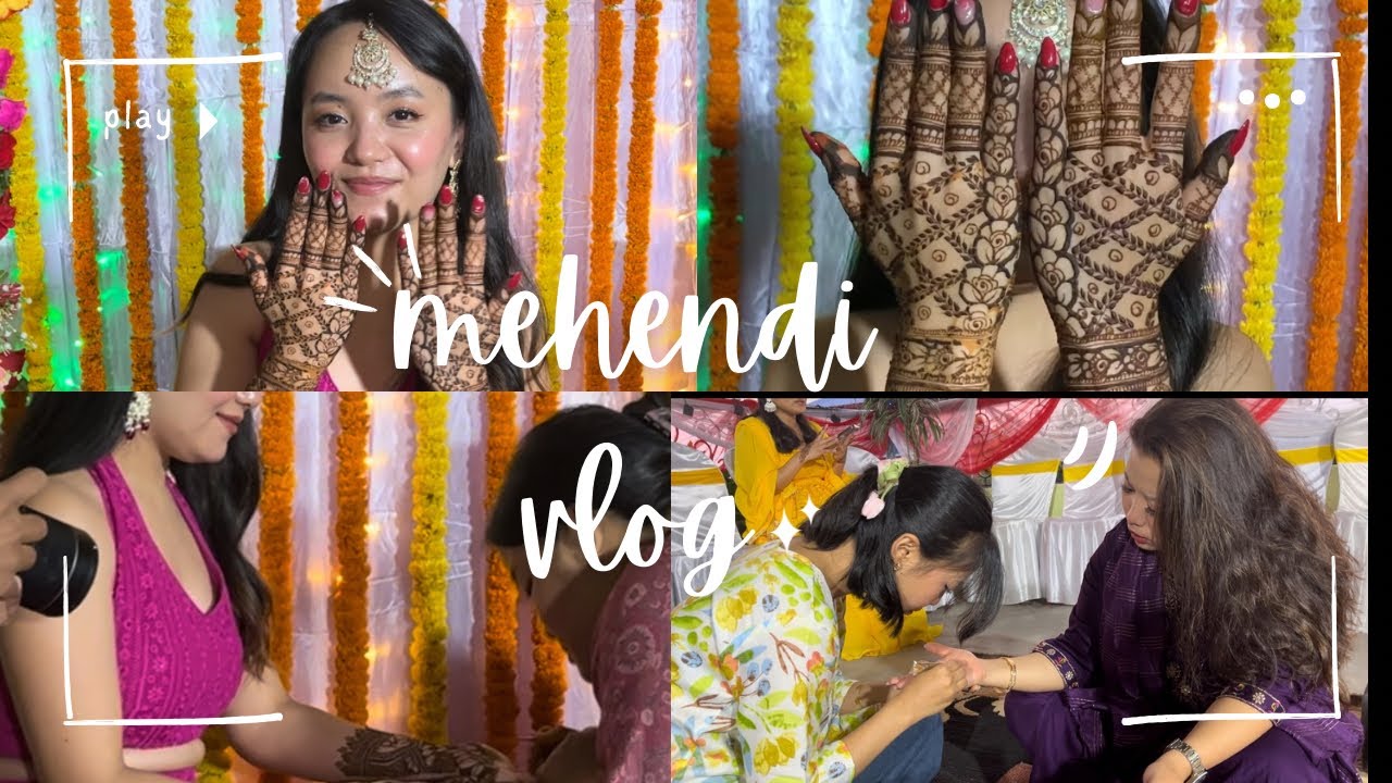 Vlogging series: MEHENDI CEREMONY VLOG💗 ||Bride to be ||vlogswithdiya||